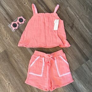 Rachel Zoe Coral Pink Girls Two-Piece Set Size 4 NWT